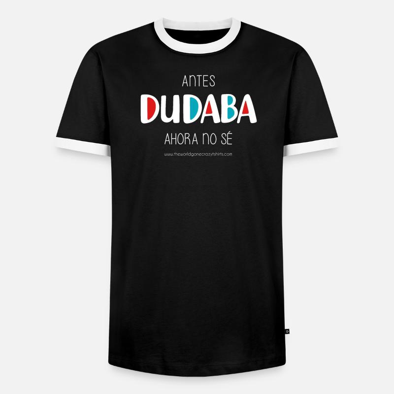 J’avais l’habitude de douter (sombre) - T-shirt contrasté Homme - noir/blanc