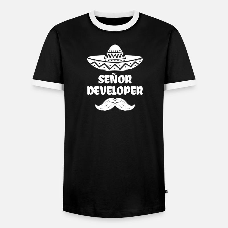 Déclaration du développeur Code Informatique Geek Scripting - T-shirt contrasté Homme - noir/blanc