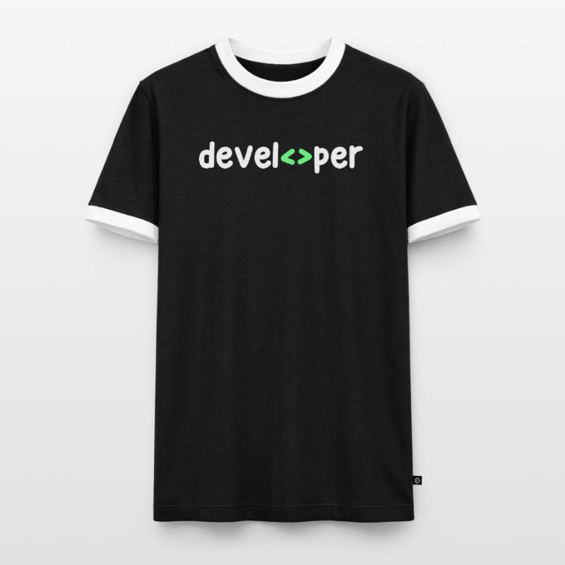 Developer Code Scripting Debug Informatik Geek Men's Ringer Shirt