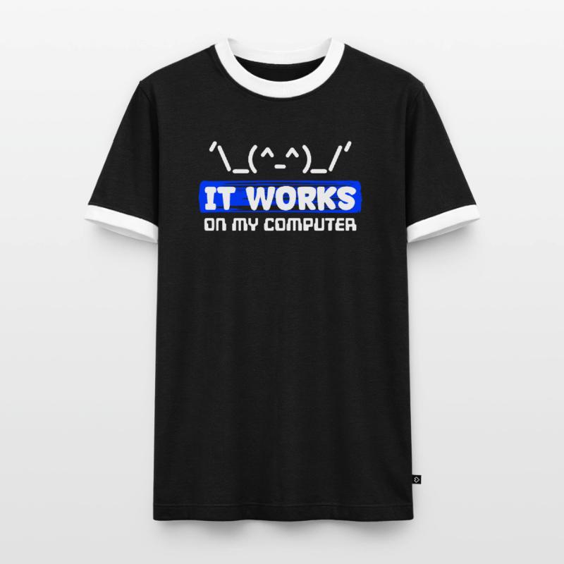 Debug Statement Bug Correction du code de script Développeur T-shirt contrasté Homme