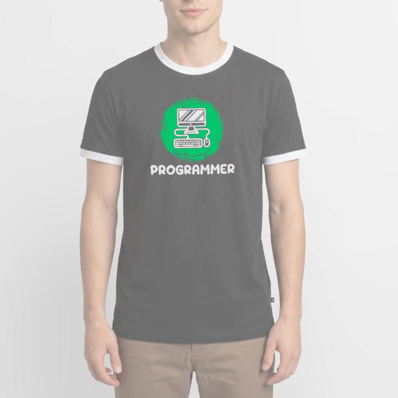 Computer Developer Programmer Computer Geek Men's Ringer Shirt