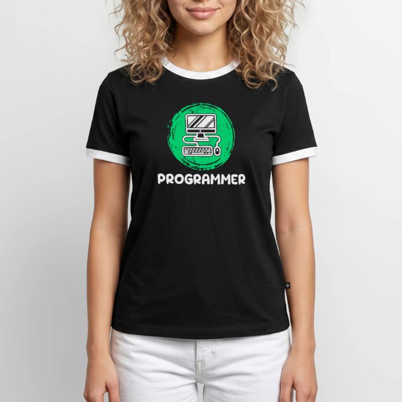Computer Developer Programmer Computer Geek Men's Ringer Shirt