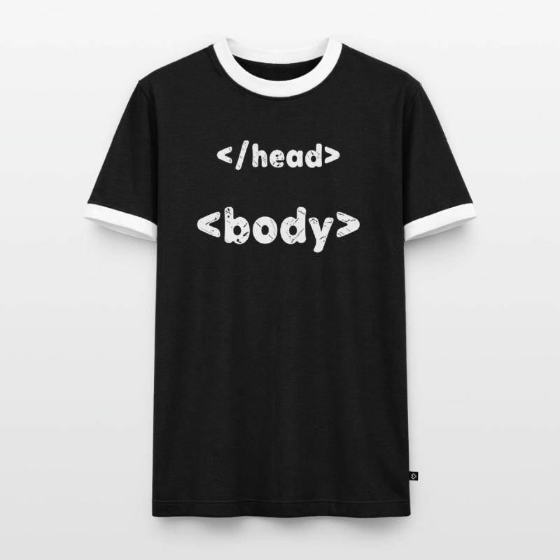 Code Programmeur Développeur Script Informatique T-shirt contrasté Homme