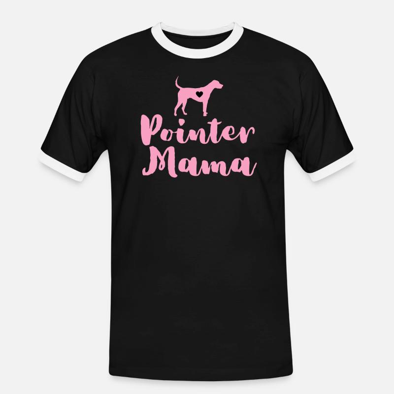 German Pointer Mom Pointer Mama - Men's Ringer Shirt - black/white