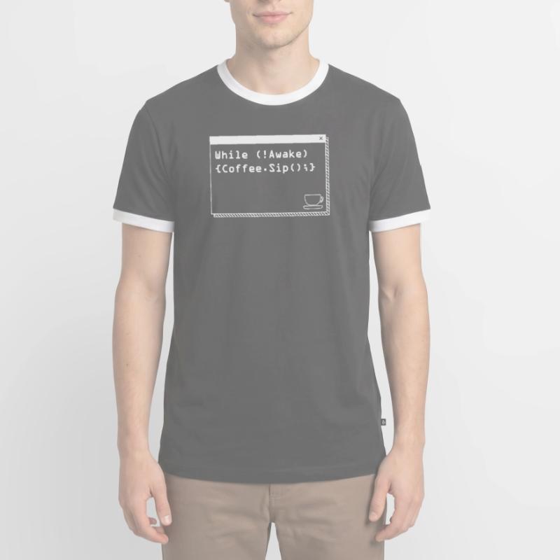Aus Kaffee Code generieren Programmierer Männer Kontrast-T-Shirt