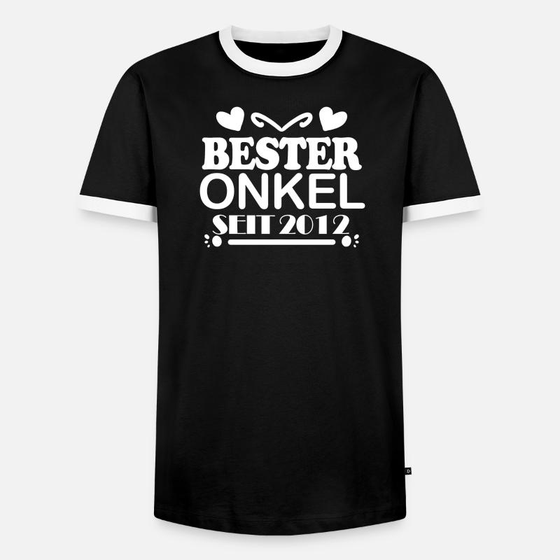 Bester Onkel seit 2012 - Männer Kontrast-T-Shirt - Schwarz/Weiß
