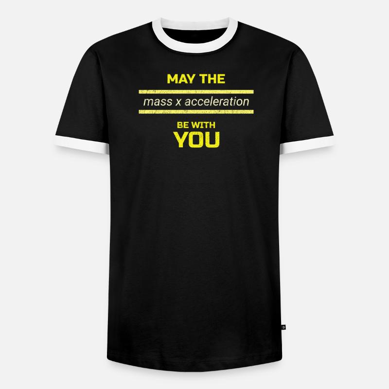 The Force is Strong with Physics - Men's Ringer Shirt - black/white