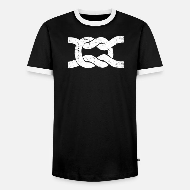 Sailor's knot | node | Node - Men's Ringer Shirt - black/white