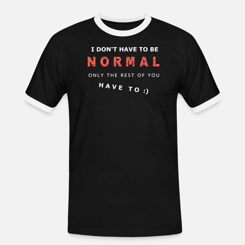 Expressive Courage Phrase Description - Men's Ringer Shirt - black/white