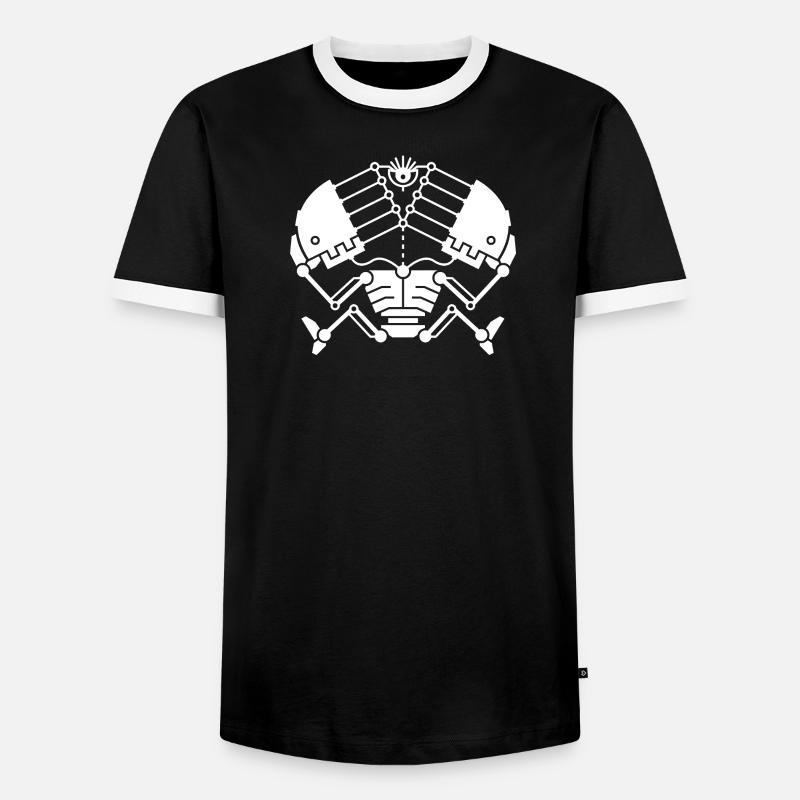3rd Eye Robotics - white version - Men's Ringer Shirt - black/white