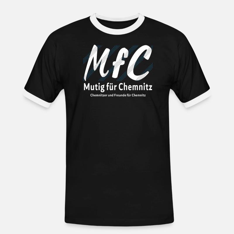 Chemnitz Courageous for Chemnitz - Men's Ringer Shirt - black/white