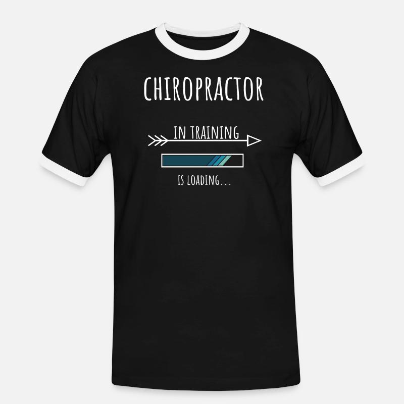 Gift Profession Training Chiropractor - Men's Ringer Shirt - black/white