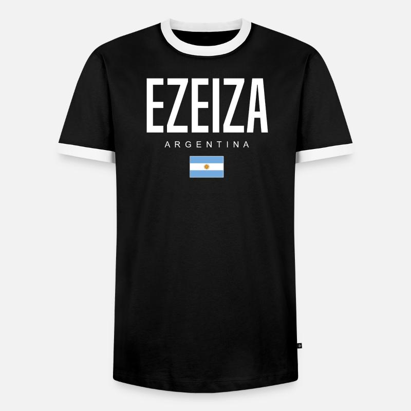 Ezeiza Argentinien Argentinier - Männer Kontrast-T-Shirt - Schwarz/Weiß