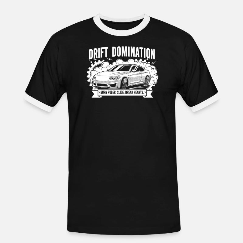Drift Domination - Männer Kontrast-T-Shirt - Schwarz/Weiß