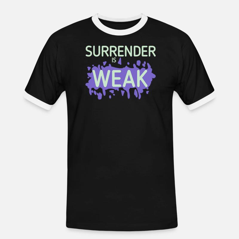 Devotion is weak splash - Men's Ringer Shirt - black/white