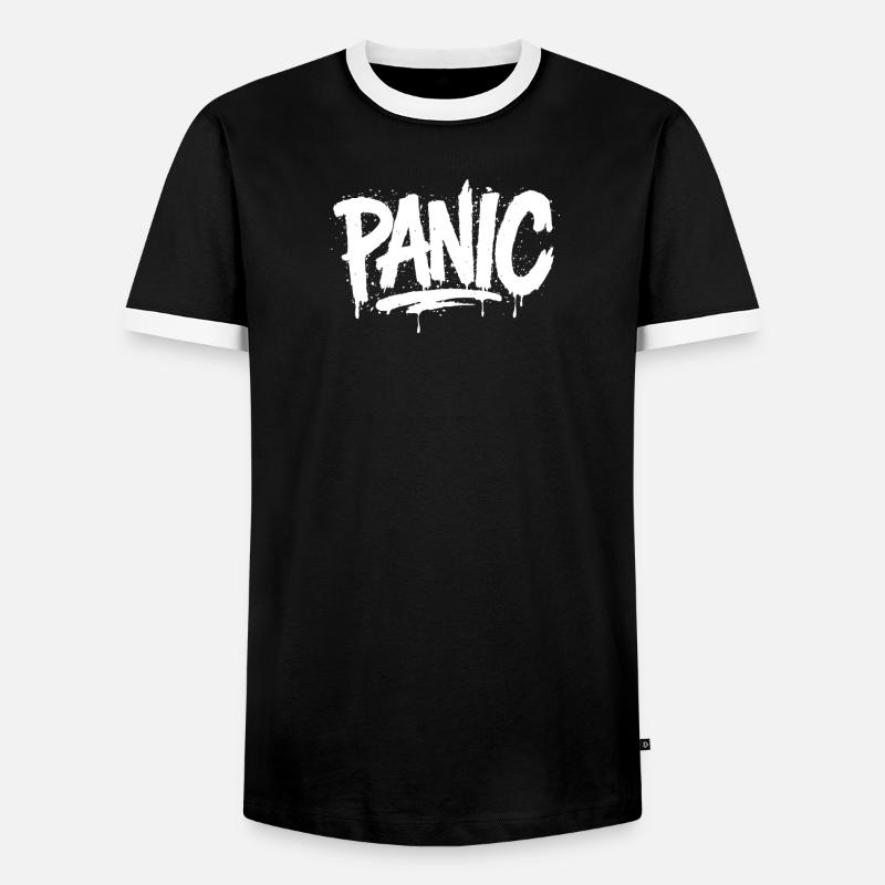 PANIC Expressive Grau-Ästhetik mit Risiko-Bothrin - Männer Kontrast-T-Shirt - Schwarz/Weiß