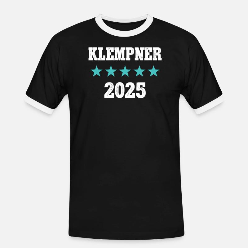 Plumber 2025 Training Exam Master Apprentice - Men's Ringer Shirt - black/white