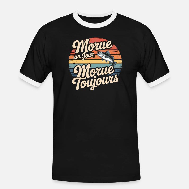 Once cod Cod - Men's Ringer Shirt - black/white