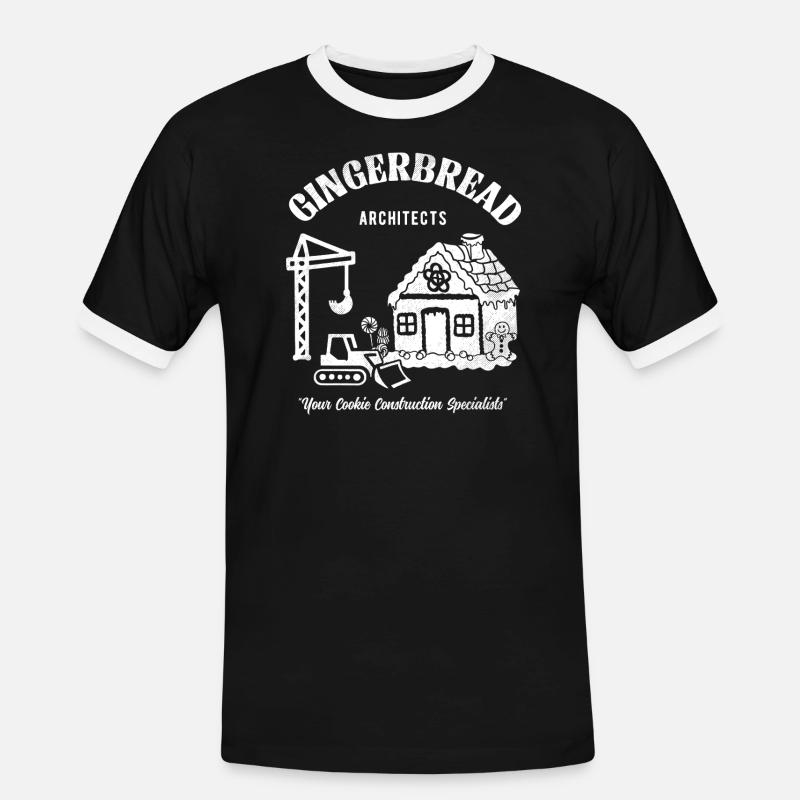  Gingerbread architects your cookie construction - Männer Kontrast-T-Shirt - Schwarz/Weiß