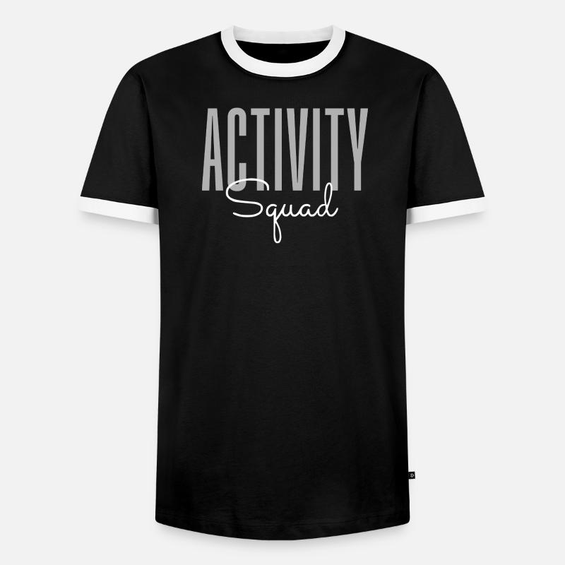 Activity Squad – Fun Group Team Event - Men's Ringer Shirt - black/white