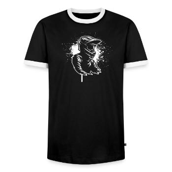 Direkte Motocross Aussage - Männer Kontrast-T-Shirt - Schwarz/Weiß - Vorne - AI Model Female 172 light (172cm) & AI Model Male 178 light (178cm)