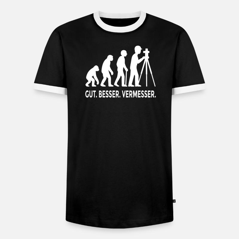 Good Better Surveyor Evolution - Men's Ringer Shirt - black/white