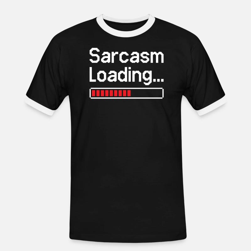 Sarcasm Loading Status - Men's Ringer Shirt - black/white