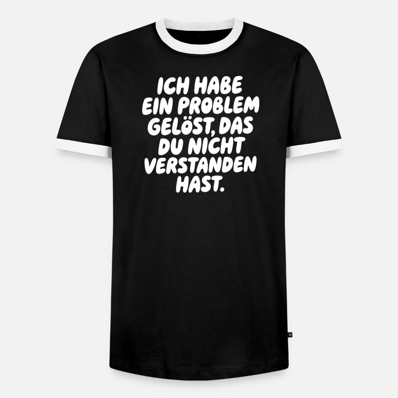 I solved a problem Saying - Men's Ringer Shirt - black/white