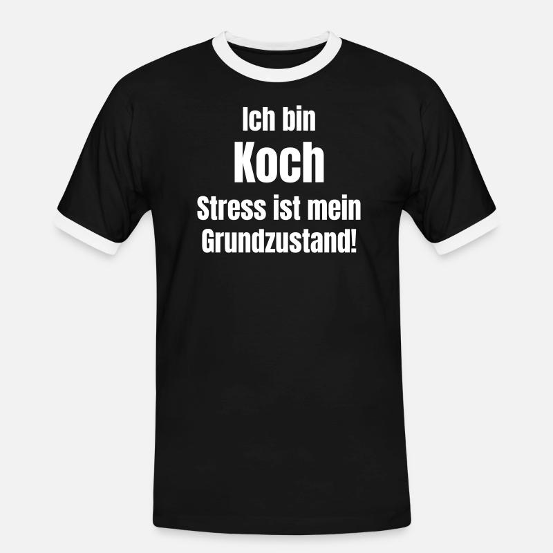 Chef Stress Basic Condition - Men's Ringer Shirt - black/white