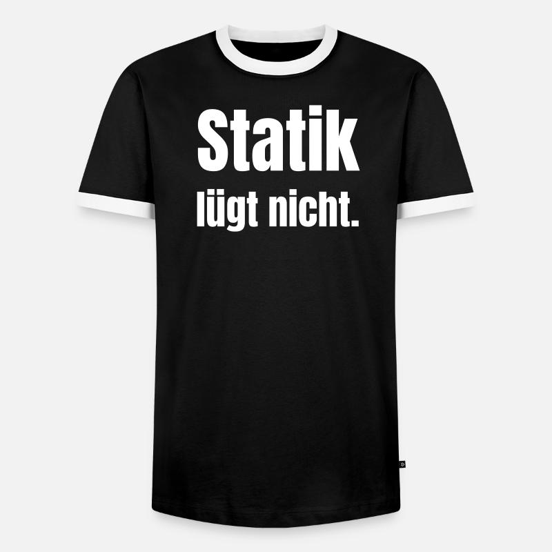 Statics does not lie. - Men's Ringer Shirt - black/white