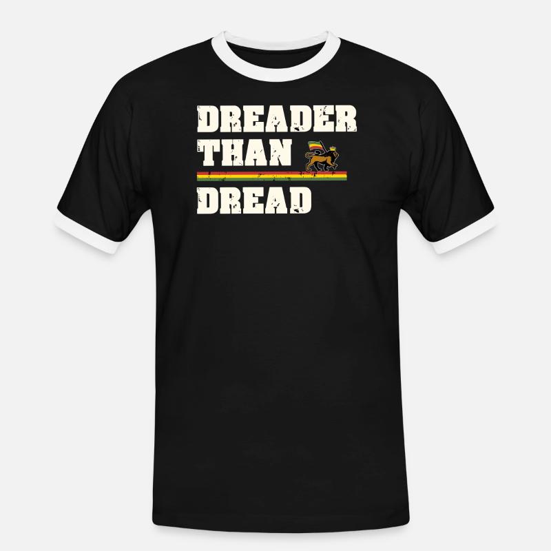 Dreader Than Dread - Männer Kontrast-T-Shirt - Schwarz/Weiß