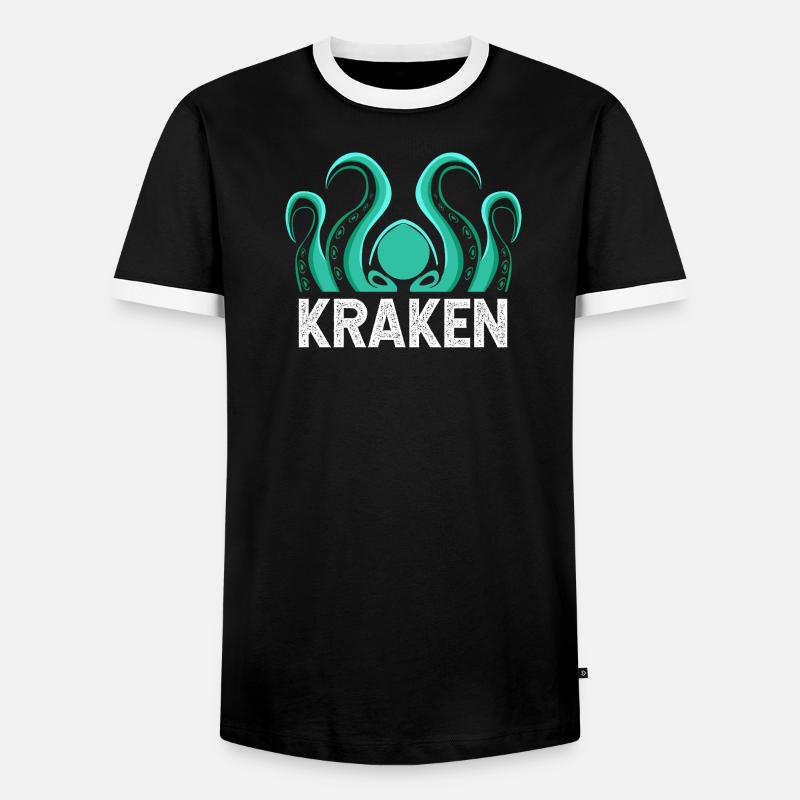 Octopus Octopus Octopus Octopus Octopus - Men's Ringer Shirt - black/white