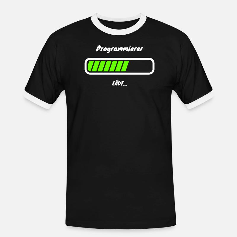 Programmierer Loading Softwareentwicklung - Männer Kontrast-T-Shirt - Schwarz/Weiß
