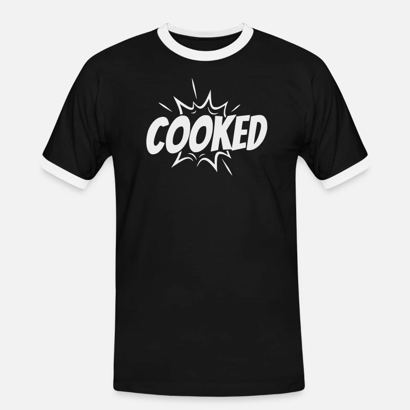 Cooked Explosive Comic Style - Men's Ringer Shirt - black/white