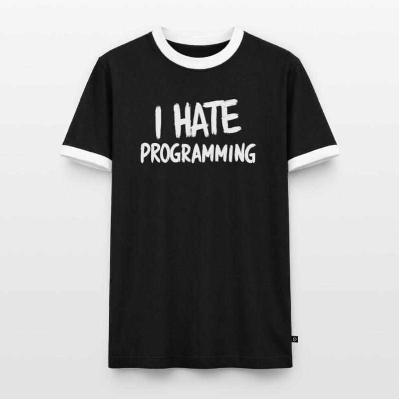 I Hate Programming Fun PC CPU Programmer Men's Ringer Shirt