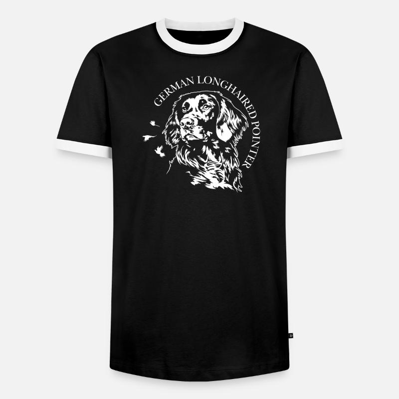 German Longhaired Pointer Jagdhunde Hunde Wilsigns - Männer Kontrast-T-Shirt - Schwarz/Weiß