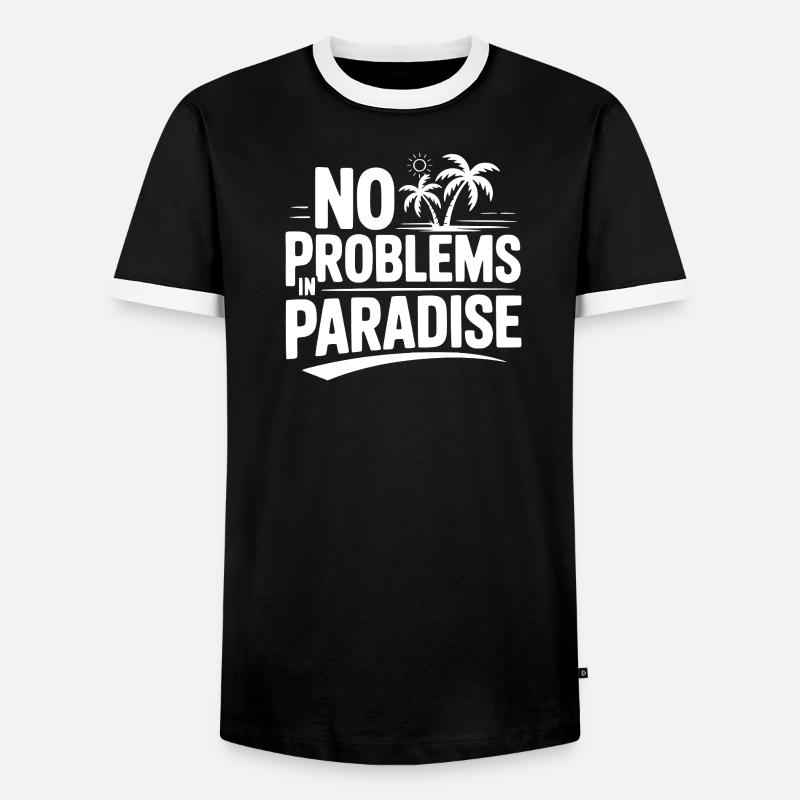 No Problems in Paradise - Men's Ringer Shirt - black/white