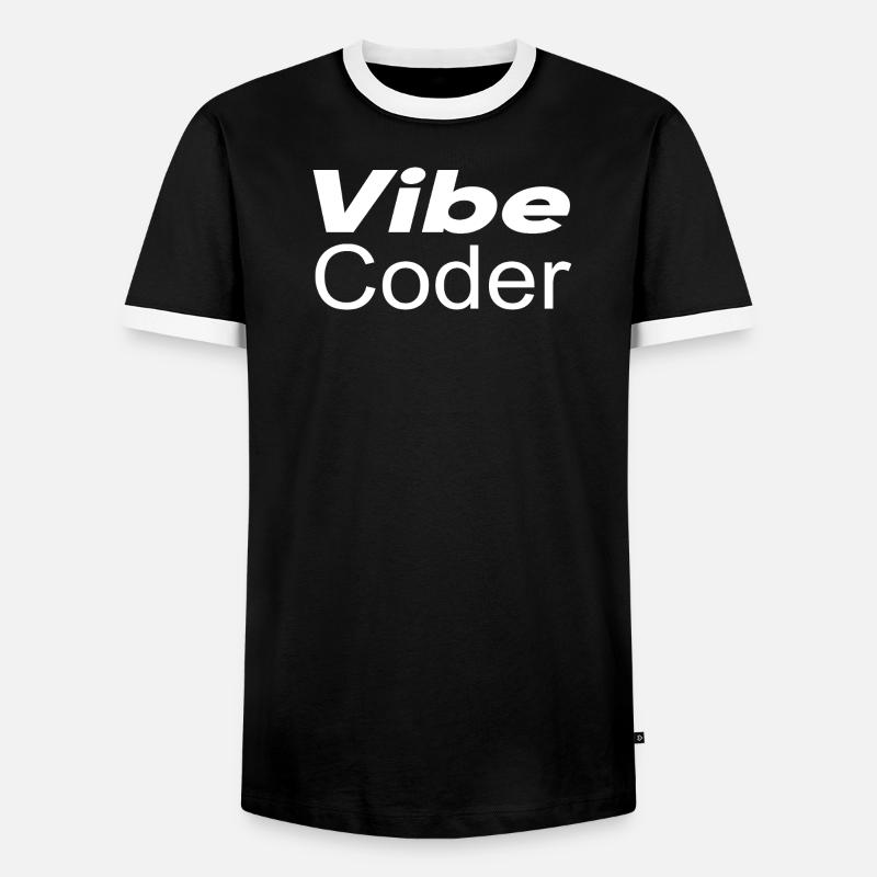 Techno-utopia: Vibe Coder - Men's Ringer Shirt - black/white