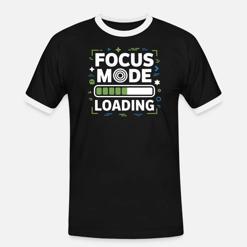 Focus Mode Loading ADHD Chaos - Men's Ringer Shirt - black/white