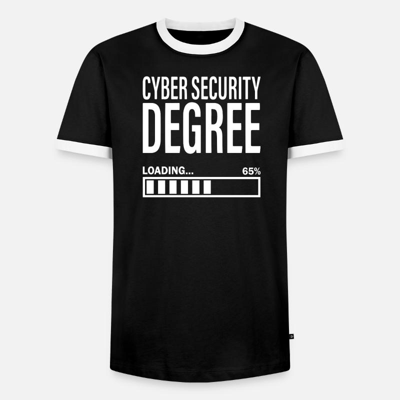 Cybersecurity Student Engineer Cyber Security - Men's Ringer Shirt - black/white
