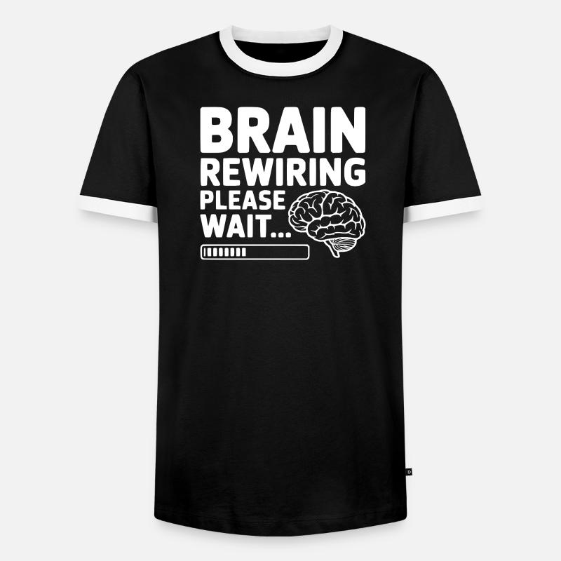 Brain Rewiring Please Wait... - Men's Ringer Shirt - black/white