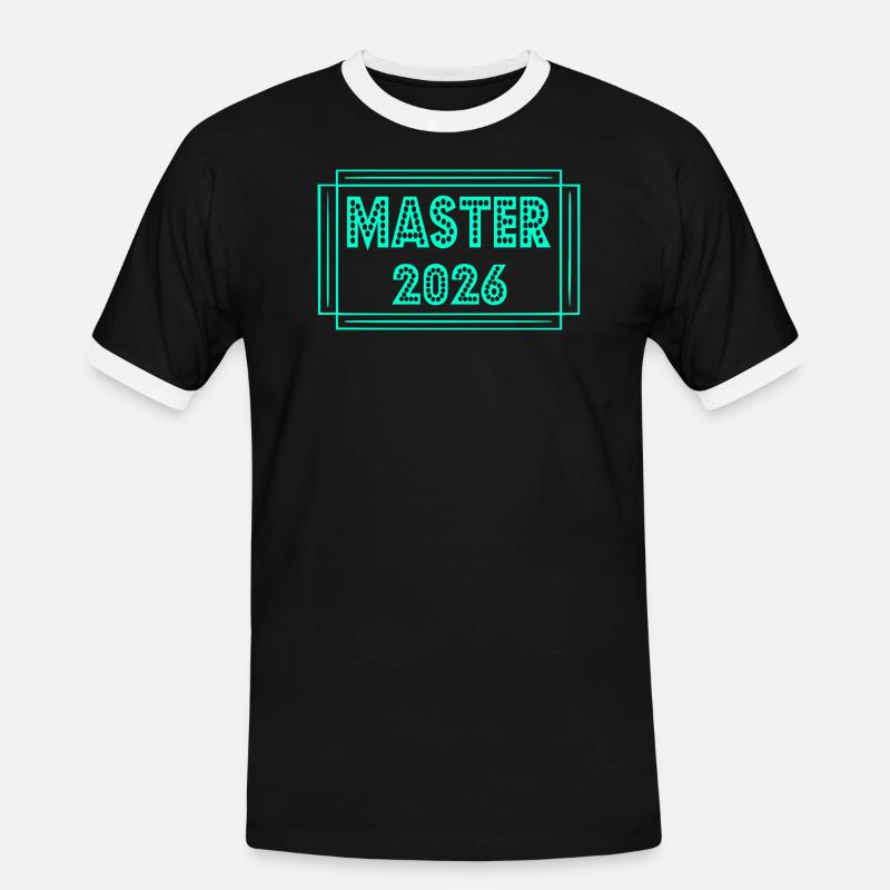 Studium Abschluss 2026 Master - Männer Kontrast-T-Shirt - Schwarz/Weiß