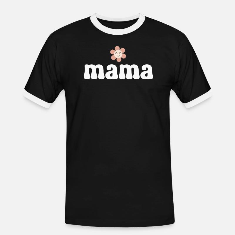 Mutter Mama - Männer Kontrast-T-Shirt - Schwarz/Weiß