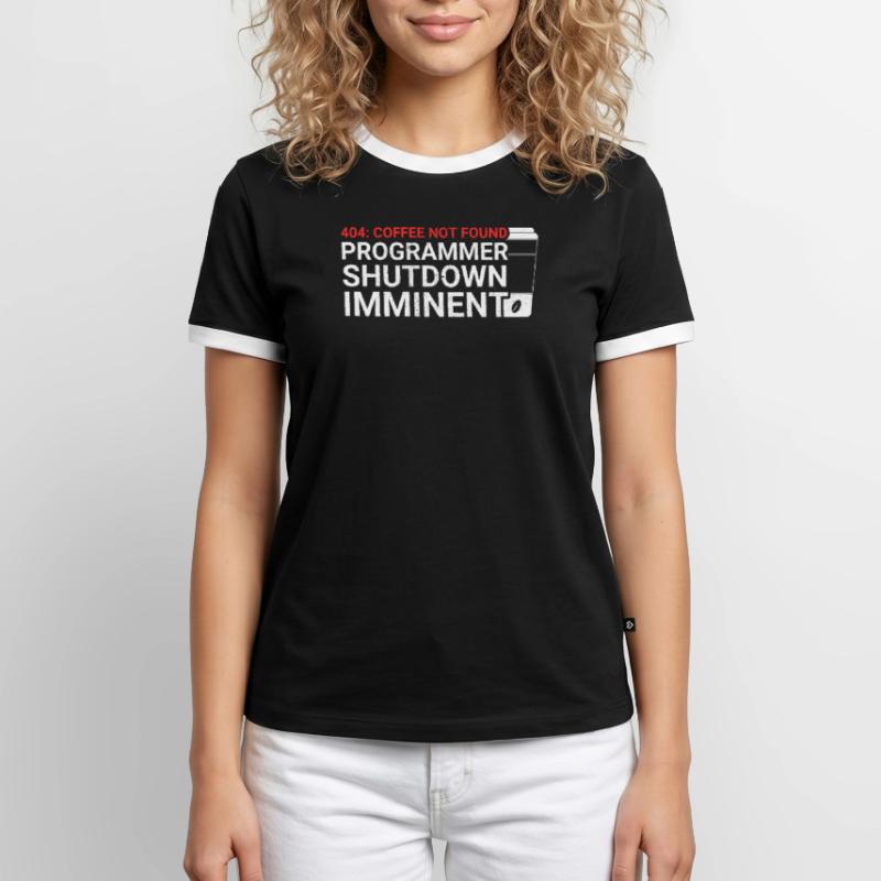 Aus Kaffee Code generieren Programmierer Männer Kontrast-T-Shirt