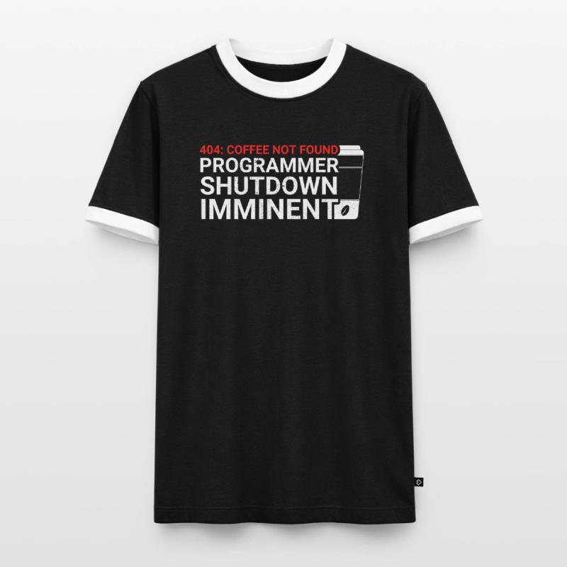 Aus Kaffee Code generieren Programmierer Männer Kontrast-T-Shirt