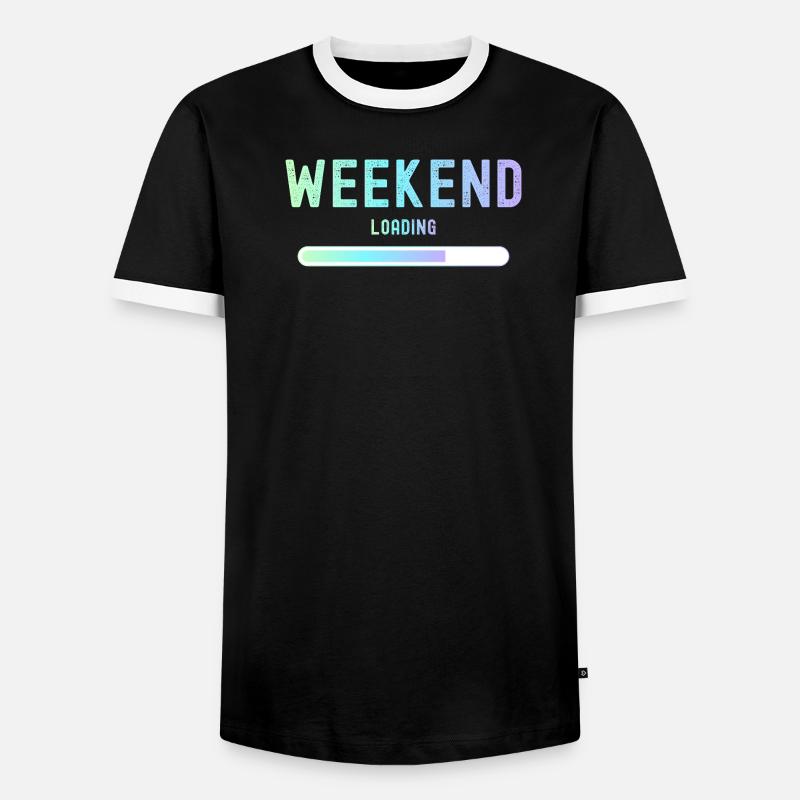 Weekend loading Wochenende und Freizeit - Männer Kontrast-T-Shirt - Schwarz/Weiß