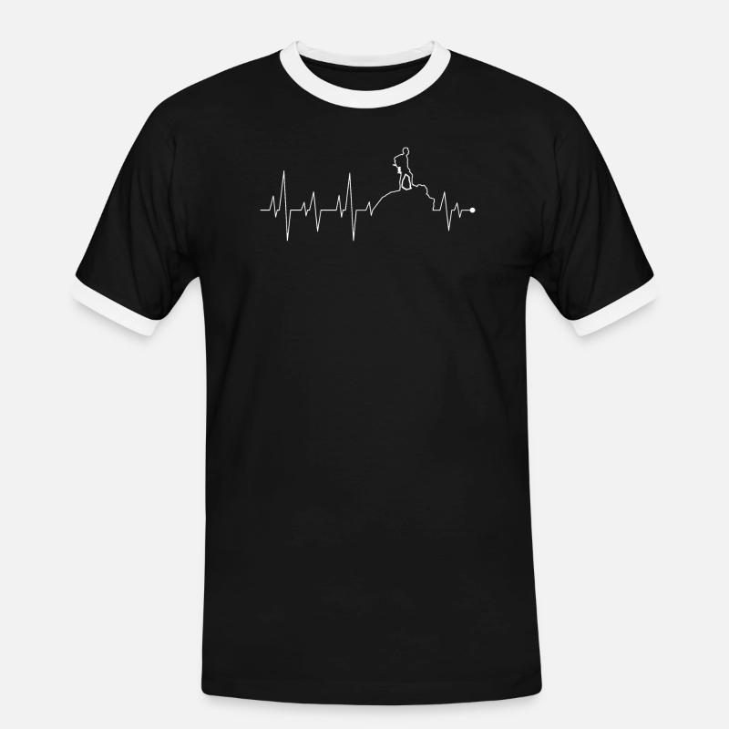 Cliffside Pulse Explorer - Männer Kontrast-T-Shirt - Schwarz/Weiß