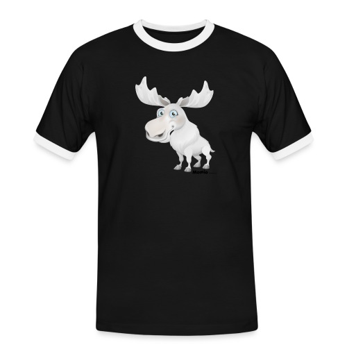 Albino älg - Kontrast-T-shirt herr