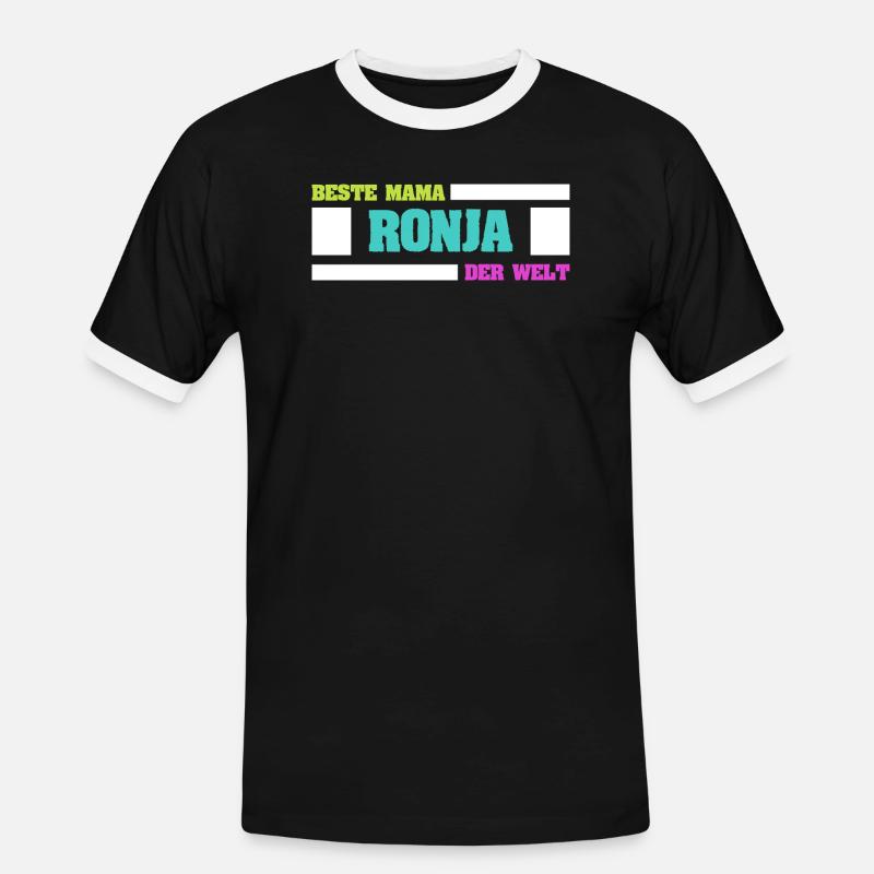 Mutter Ronja - Männer Kontrast-T-Shirt - Schwarz/Weiß