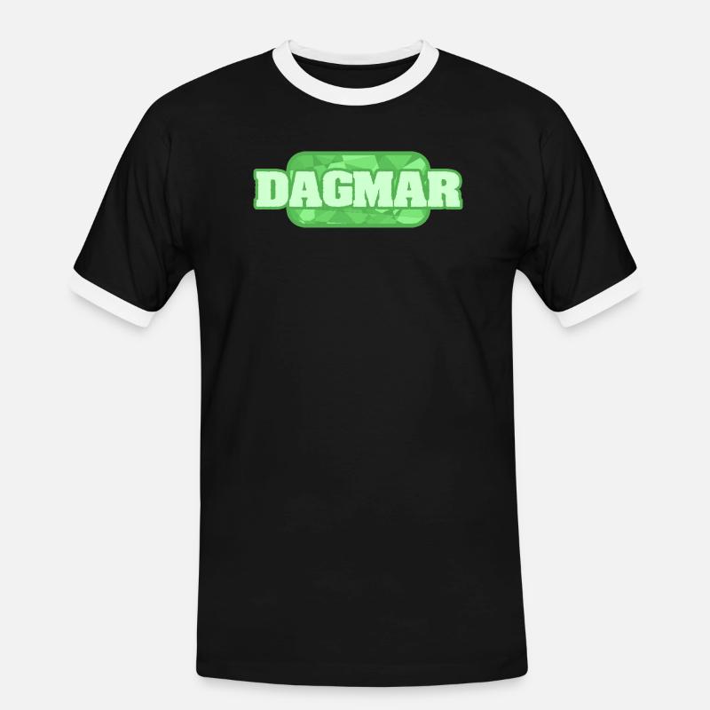 Dagmar - Men's Ringer Shirt - black/white